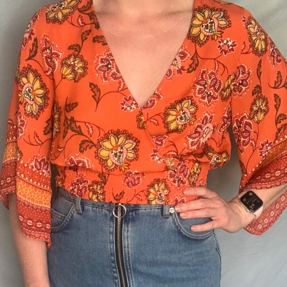 Boho Orange Shirt